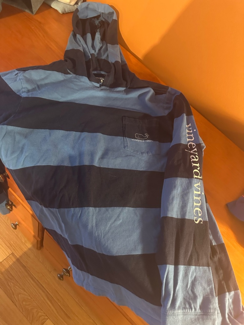 Vineyard Vines Blue & Navy Striped Pullover Hoodie